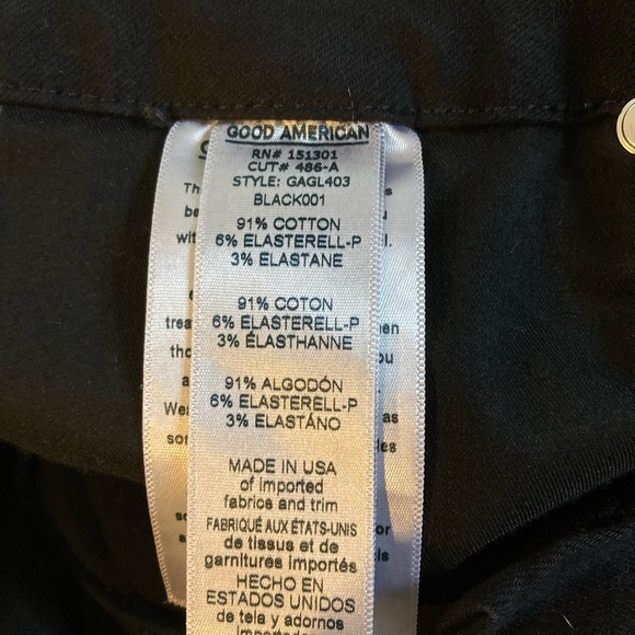 GOOD AMERICAN, GOOD LEGS Black pants, size 14 - Picture 6 of 16